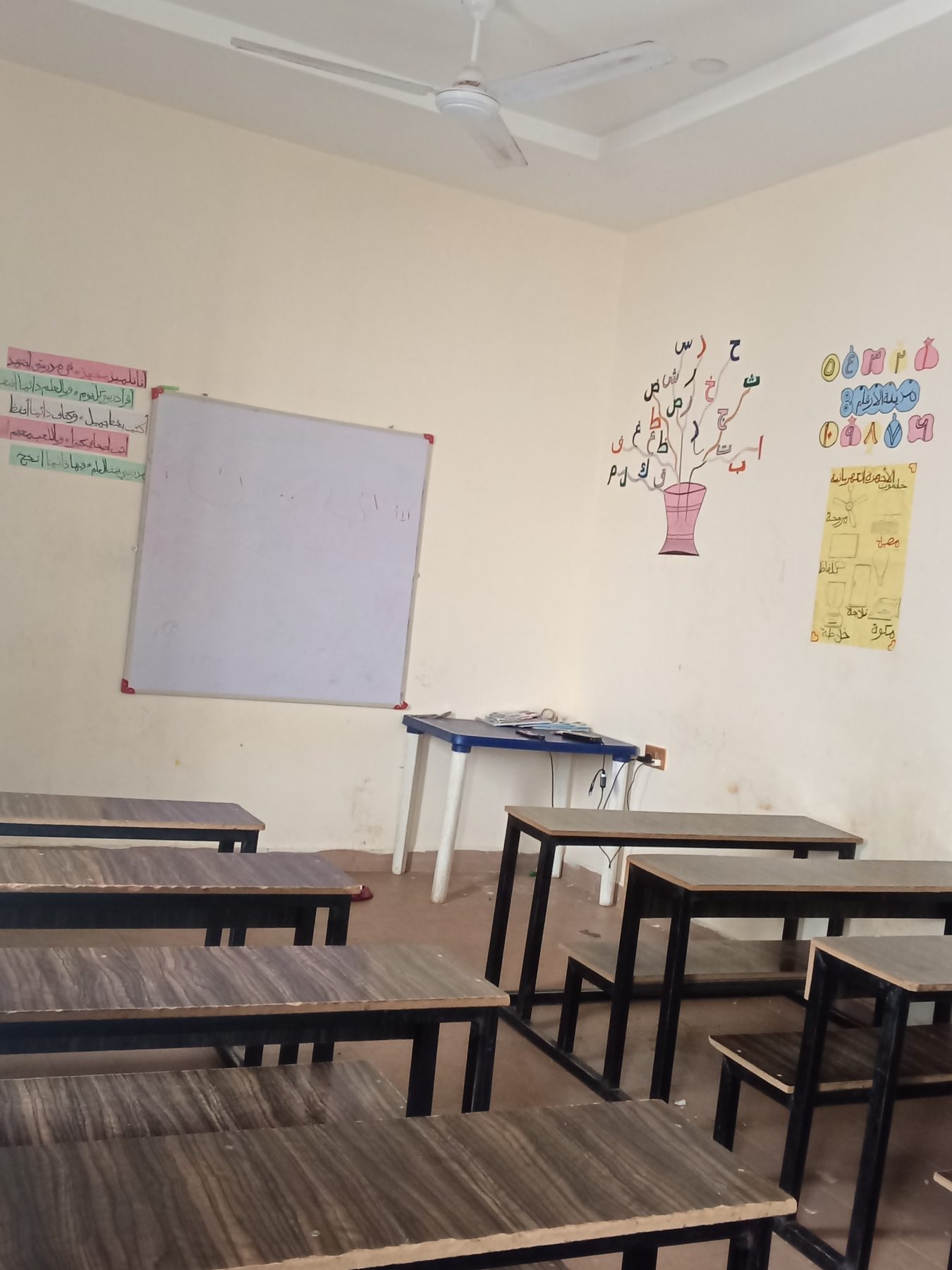 Arabic learning displays in a Madarasatu Safiyyah classroom